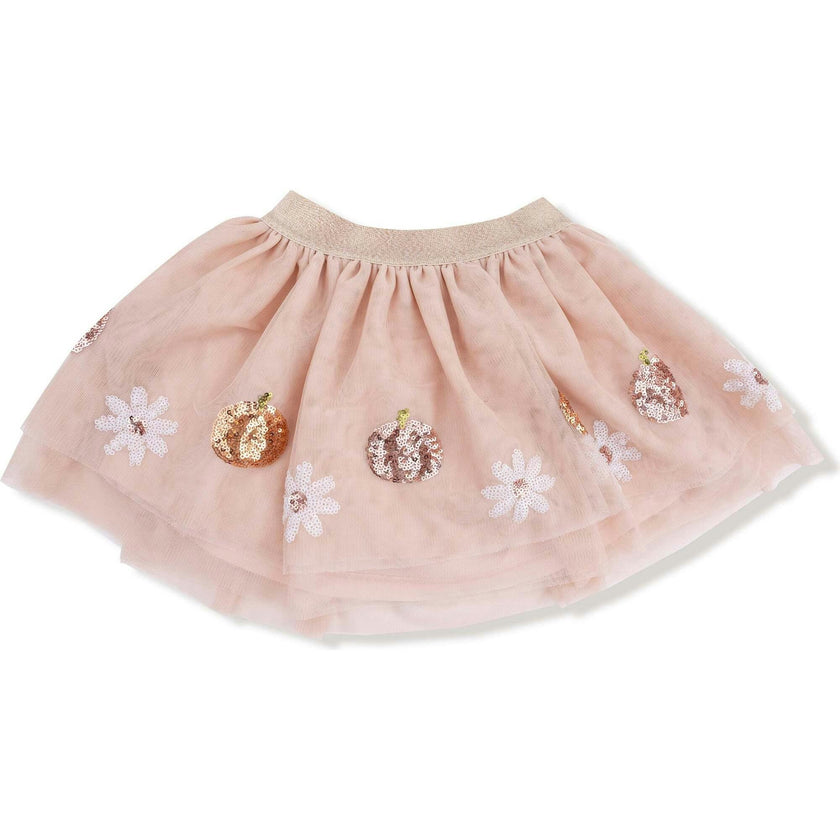 Cutie Pie - Pumpkins and Flowers Tutu Skirt