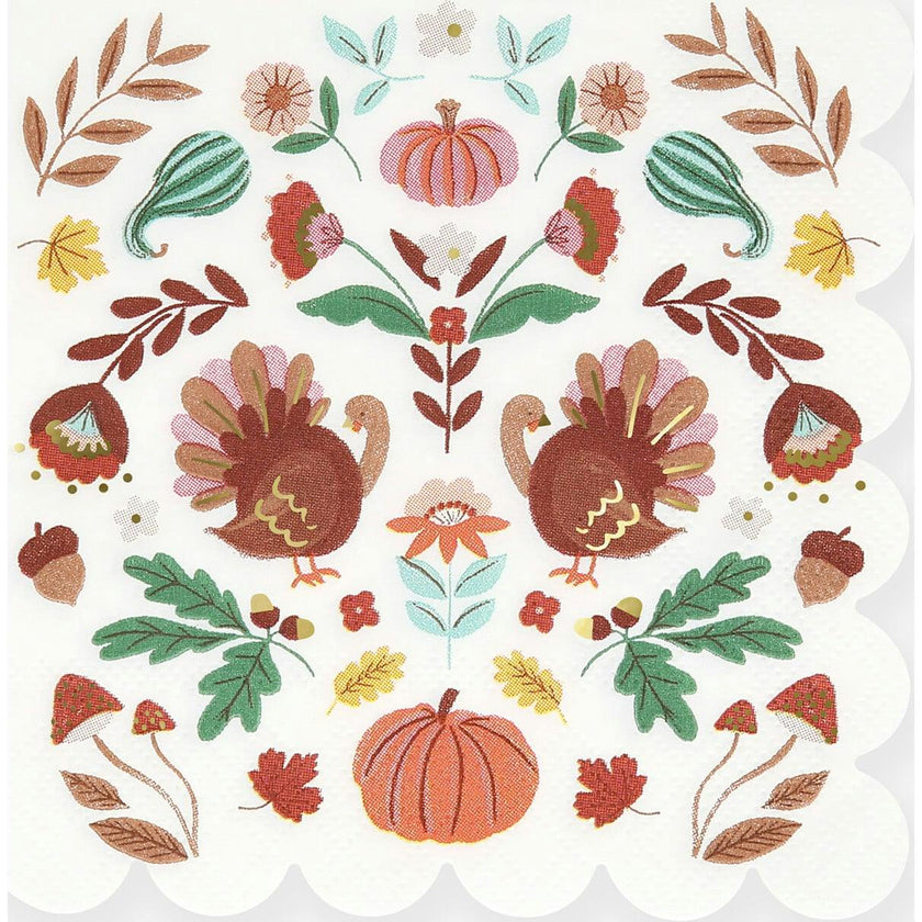 Folk Fall Small Napkins