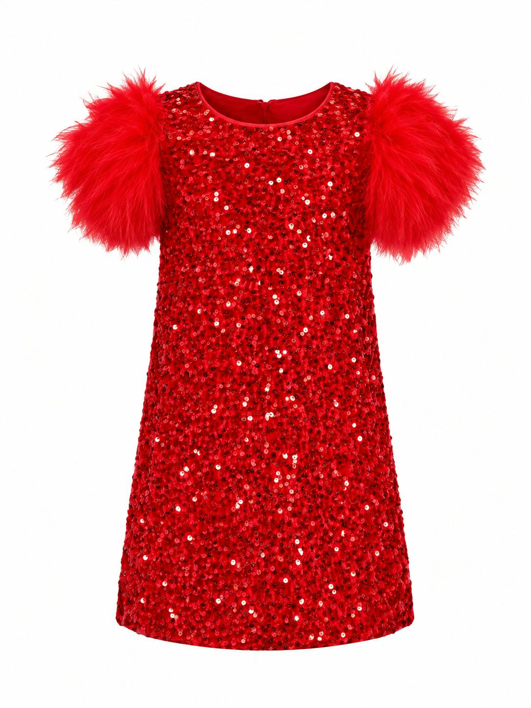 Ruby Feather Dress