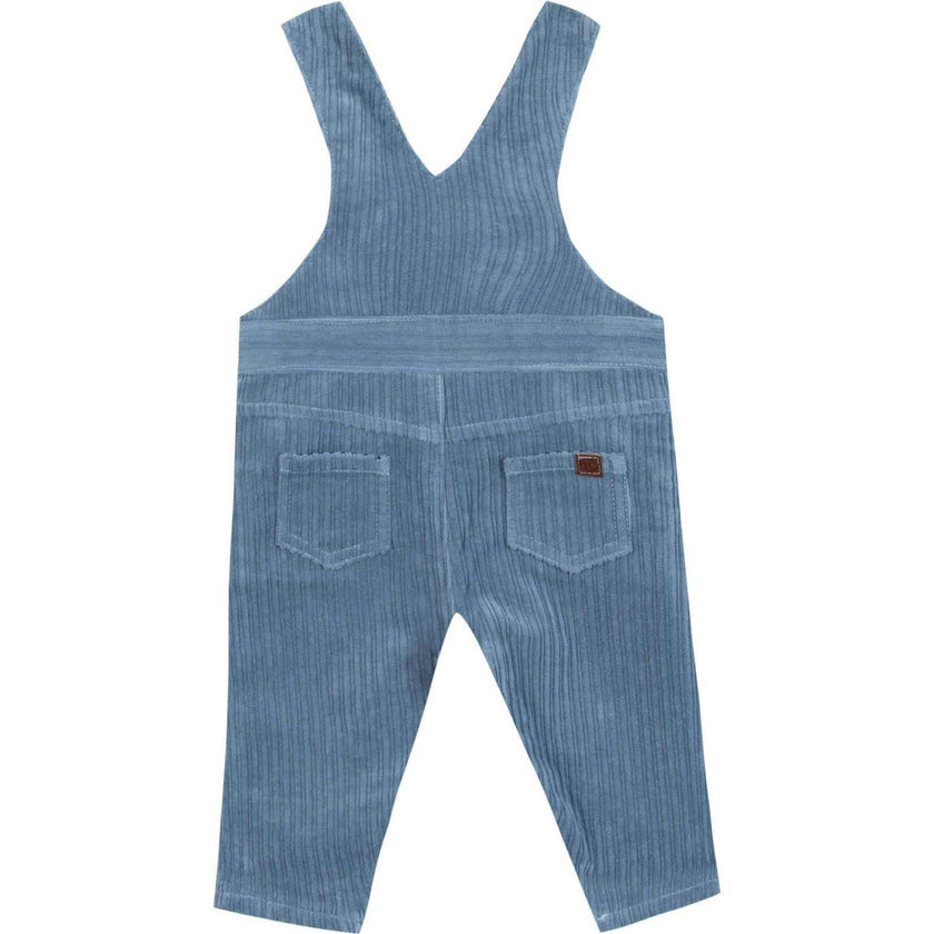 TARTINE ET CHOCOLAT COTTON BABY SALOPETTE - GRAY BLUE