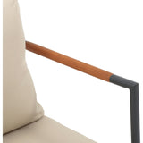 Teamson Home Cushioned Backrest & Wood Armrests Outdoor Conversation Set