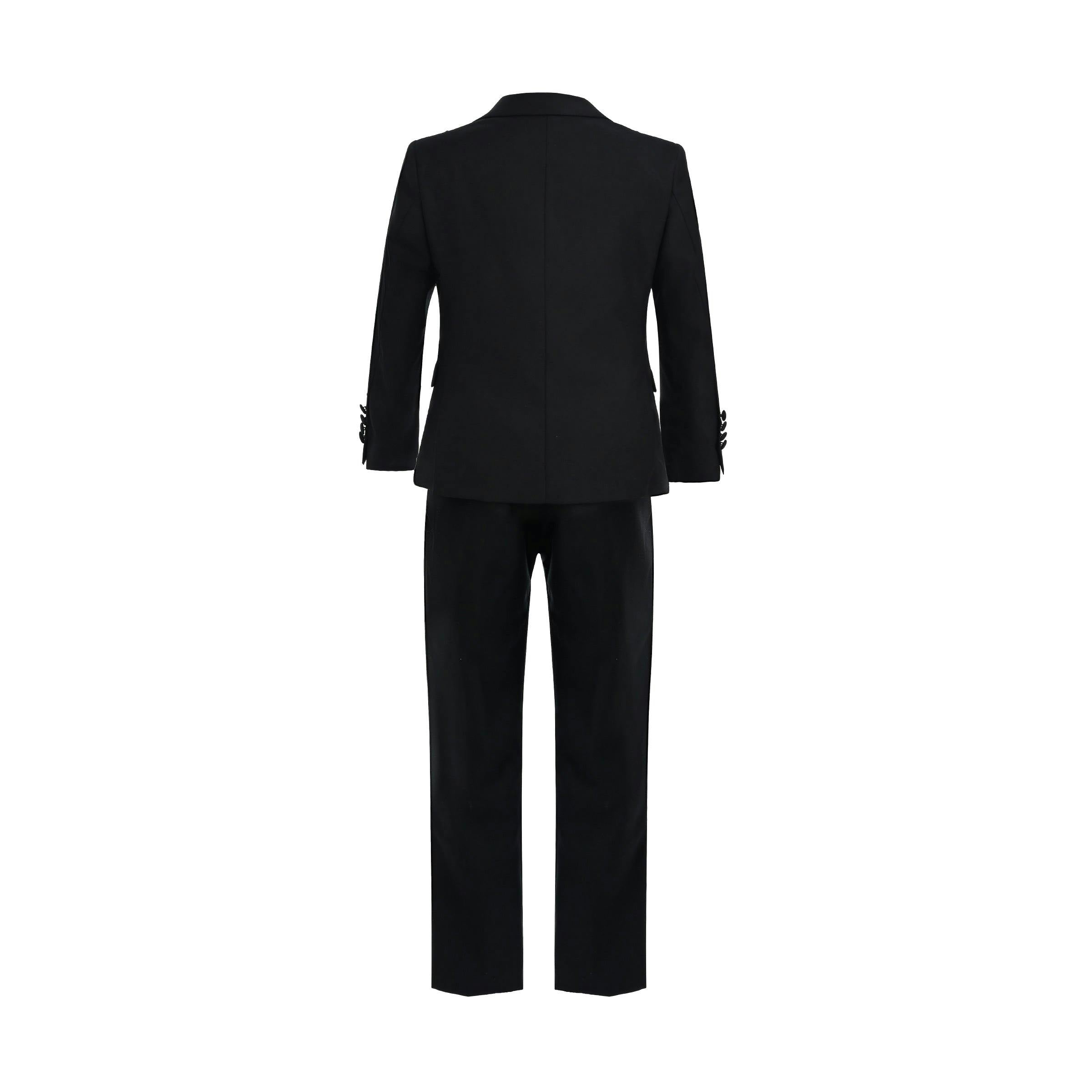 Black Slim-Fit Suit Set