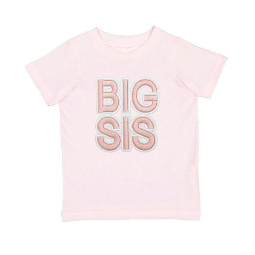 Big Sis Embroidered Patch Short Sleeve T-Shirt