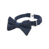 Navy Geometric Print Vest and Bowtie