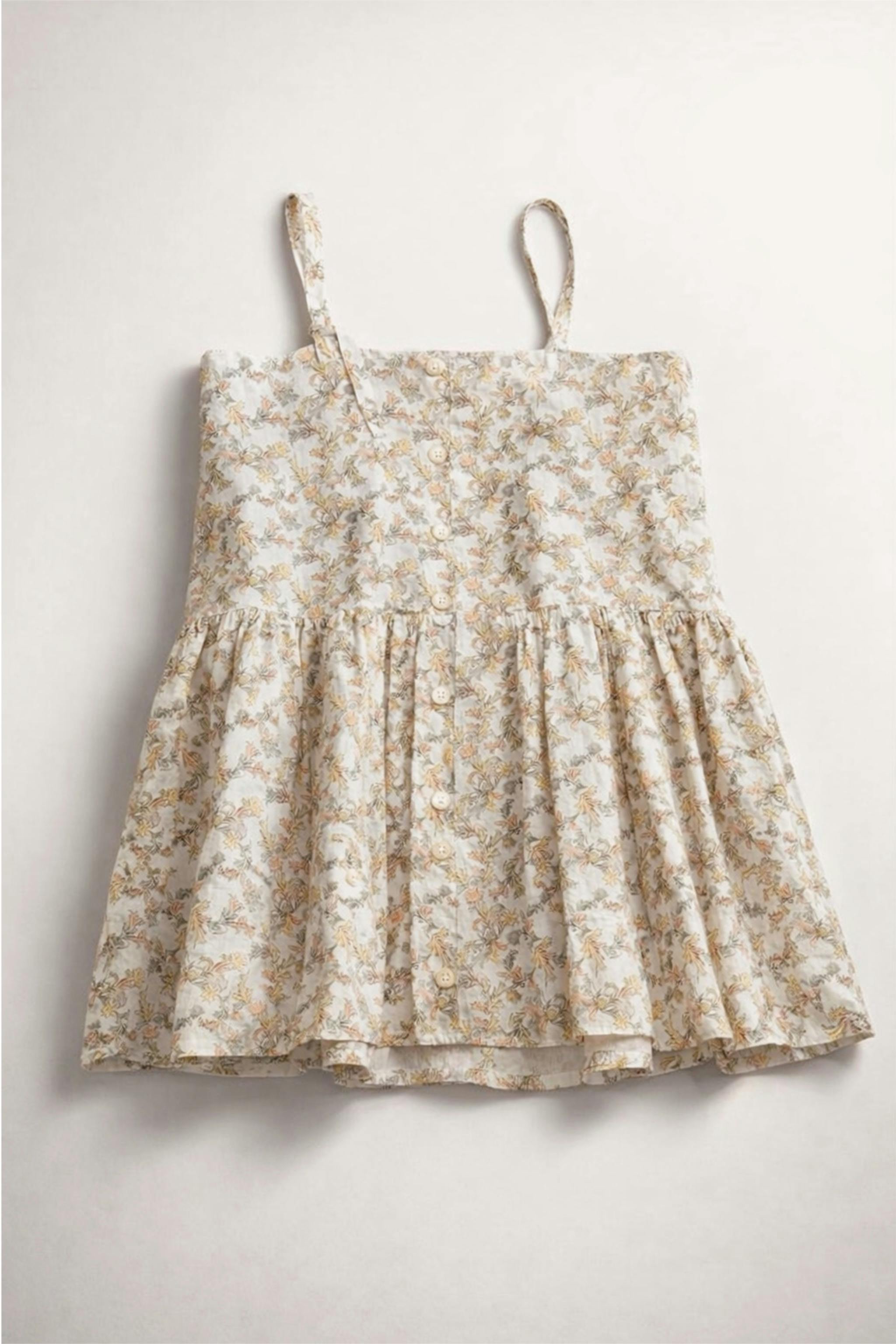 Hikari Pintuck Dress| Mustard Sage Blossom