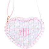 Customizable Quilted Floral Heart Purse
