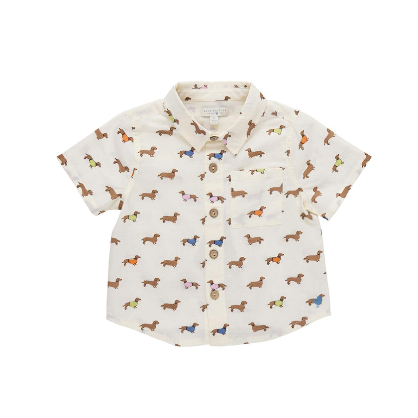 Baby Boys Jack Shirt - Dachshunds In Sweaters