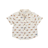 Baby Boys Jack Shirt - Dachshunds In Sweaters