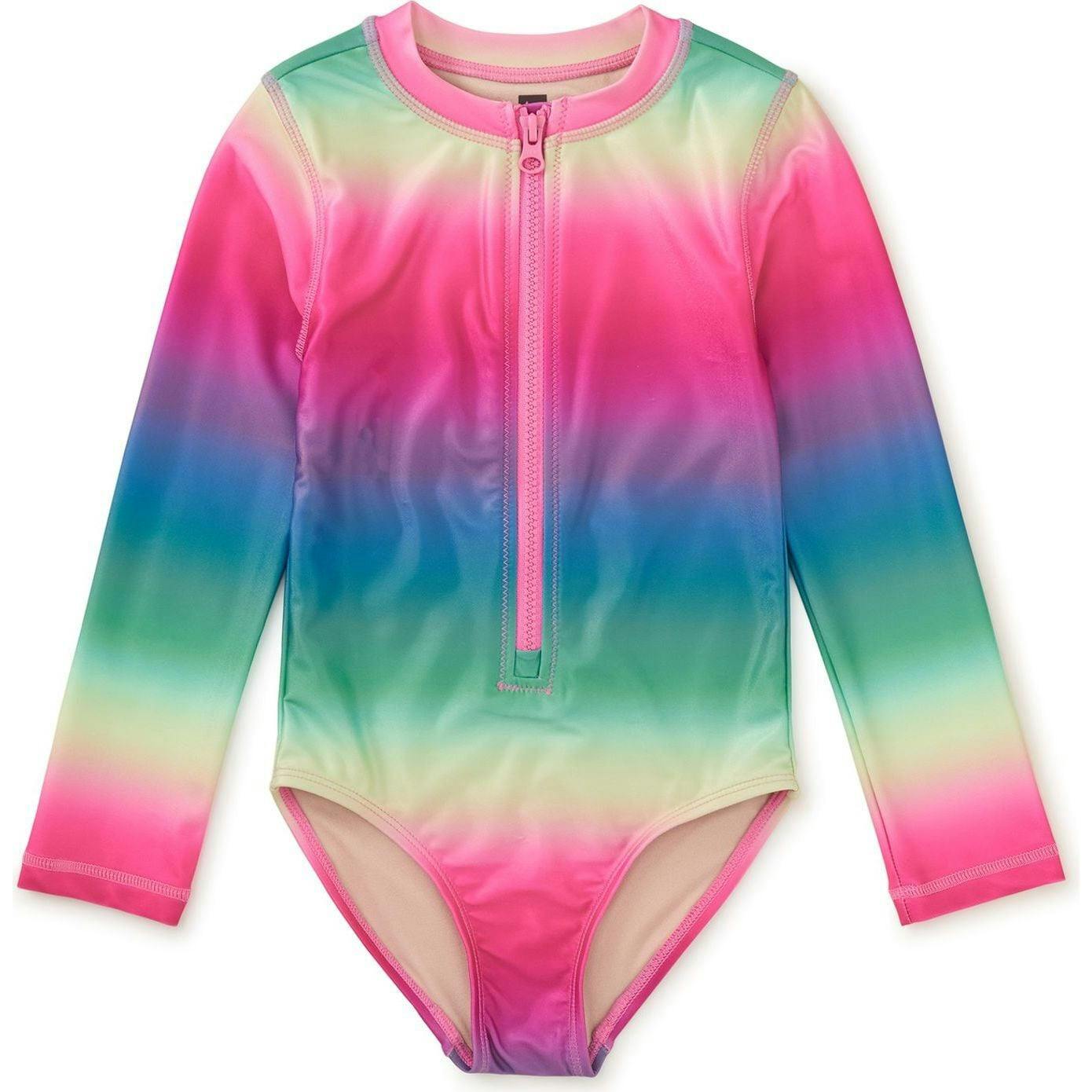 Long Sleeve One-Piece Swimsuit, Multi