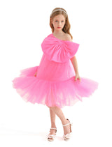 Pink Maggi Neon Bow Tulle Dress