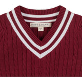 Organic Short Sleeve Cricket Sweater Dress, Red