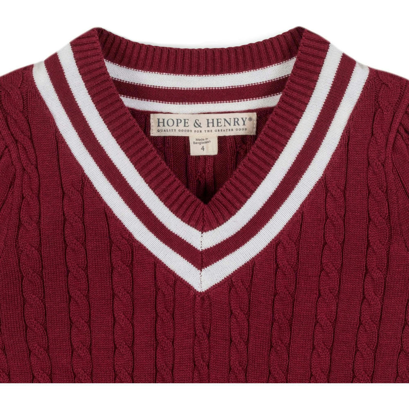Organic Short Sleeve Cricket Sweater Dress, Red