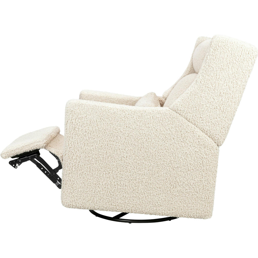 Kiwi Plus Power Recliner and Swivel Glider with Power Adjustable Headrest and USB Port in Almond Teddy Loop