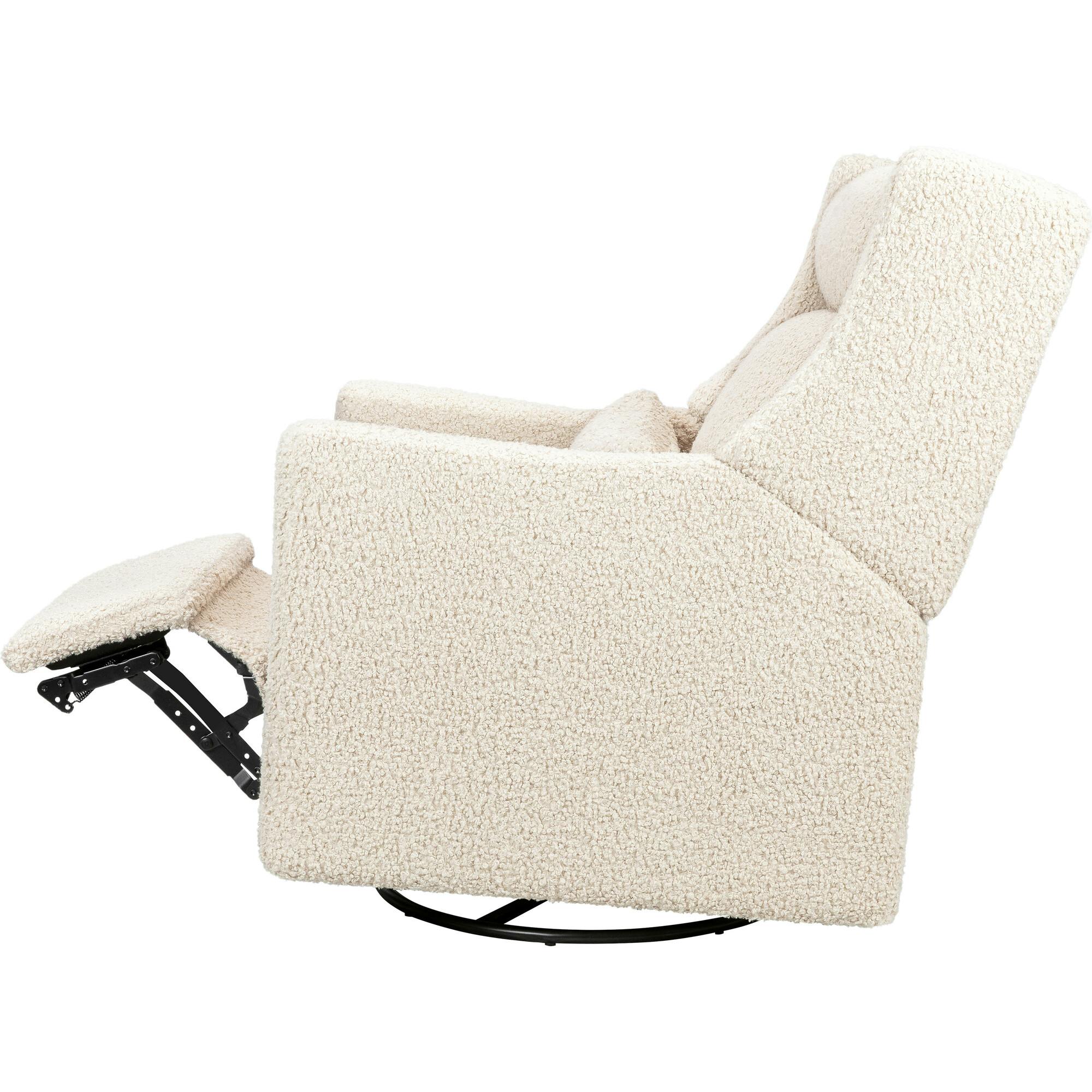 Kiwi Plus Power Recliner and Swivel Glider with Power Adjustable Headrest and USB Port in Almond Teddy Loop