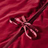 Luxurious Classic Velvet Garnet Red Christmas Tree Skirt 60"