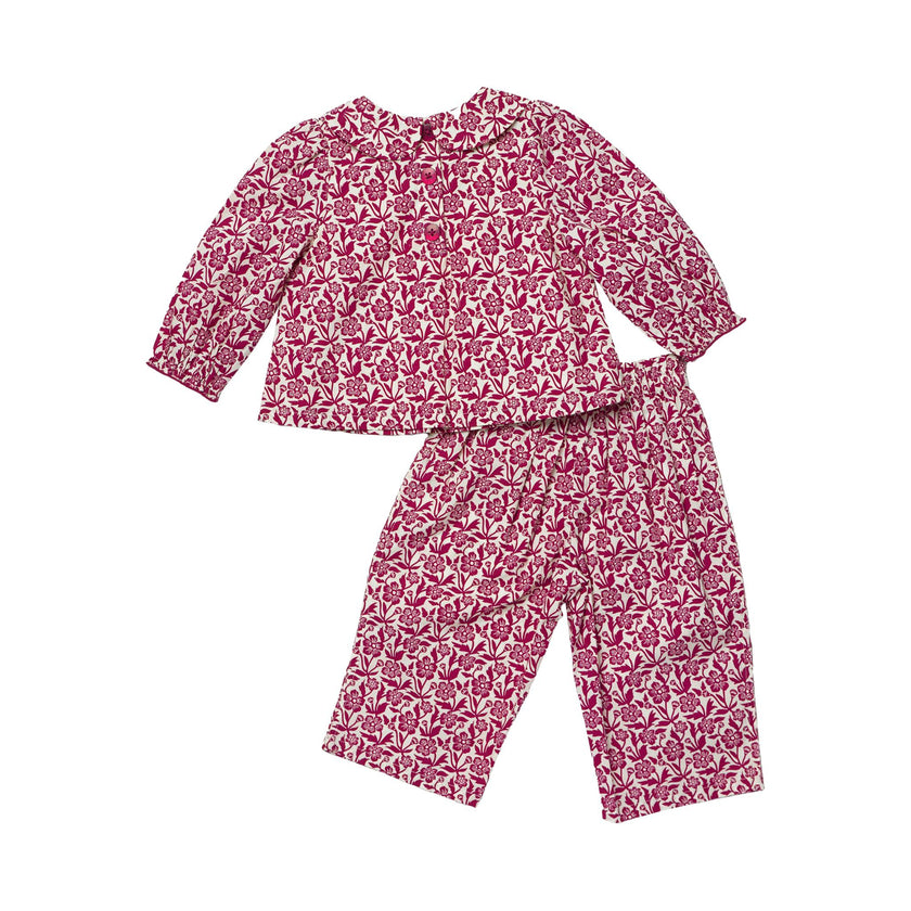 Baby Girls Dawson 2-PC Set - Burgundy Climbing Floral