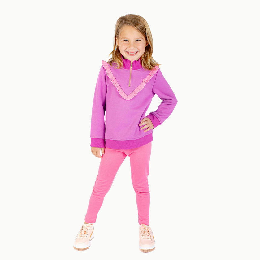 Girls' Half Zip in Purple/Pink
