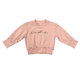 Girls Ruffle Hem Sweatshirt in Christmas