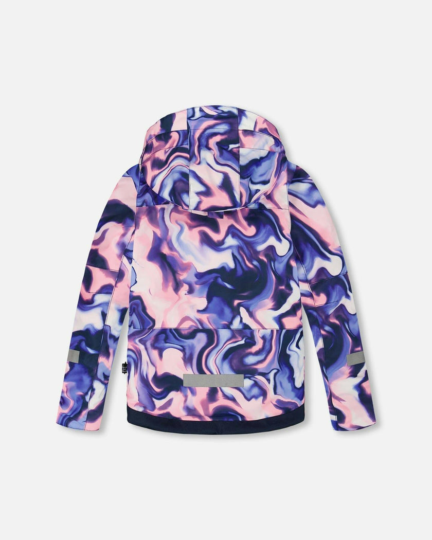 Two-Piece Teknik Snowsuit Pink And Blue Marble