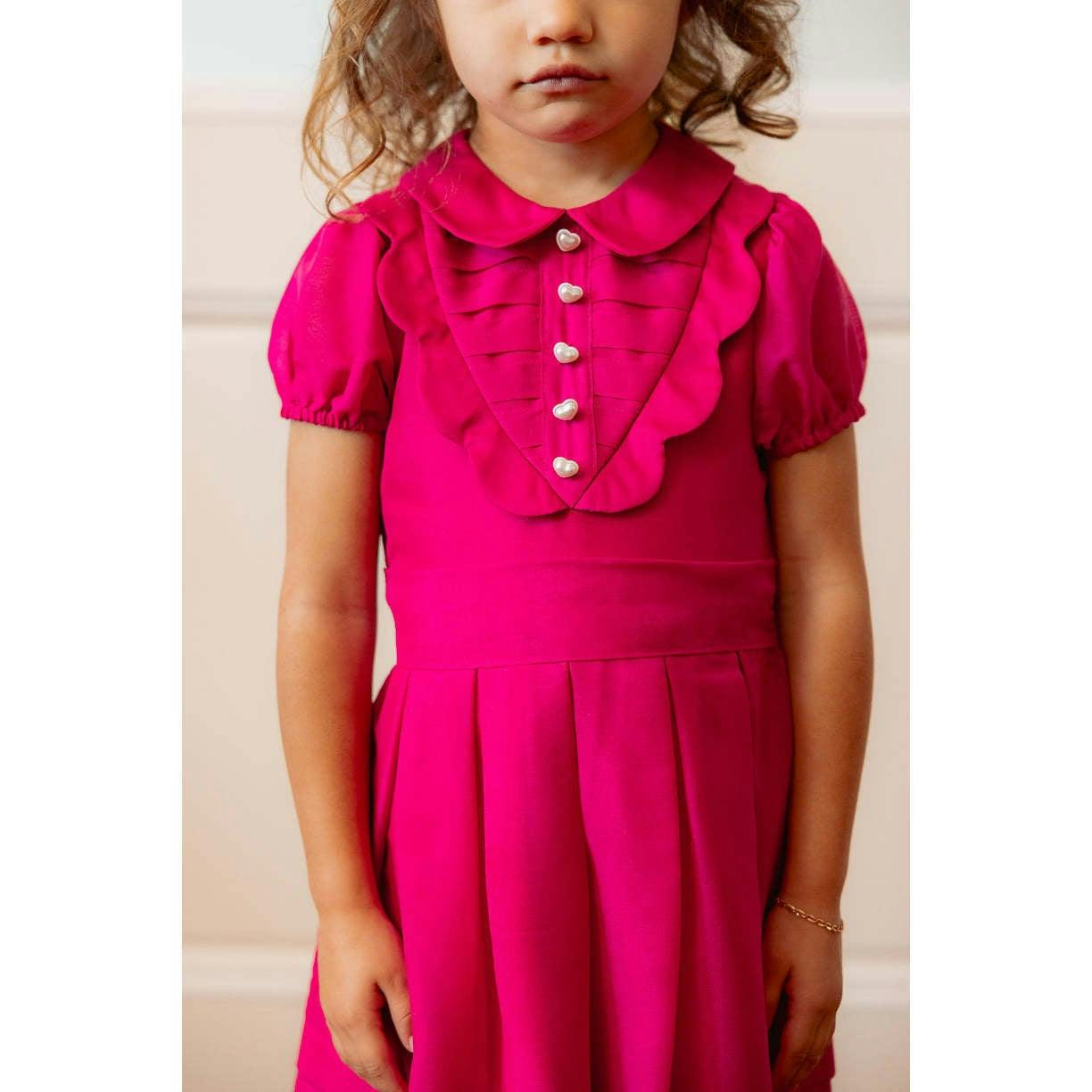 Mini Cassian Dress in Hot Pink