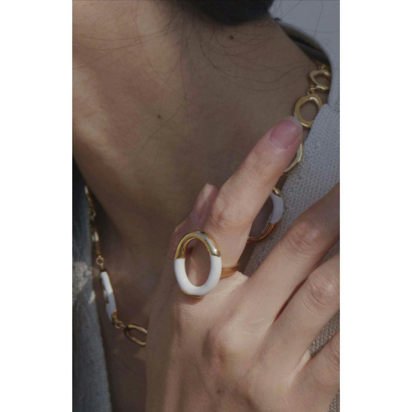 Time Ripples Round Ring