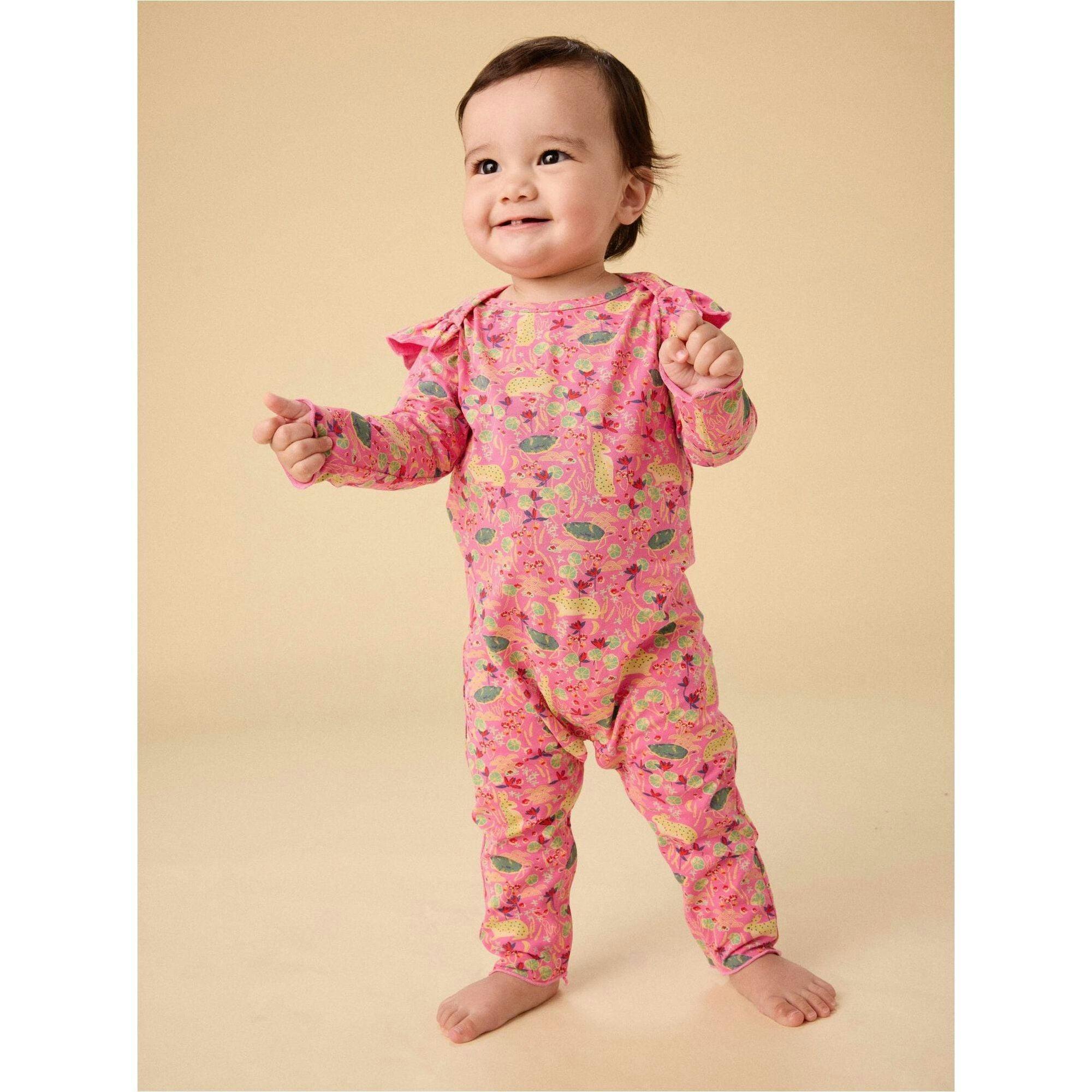 Ruffle Shoulder Baby Romper