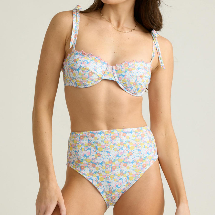 women's jasmine blossom high waist bikini bottom