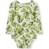 Island Leaf Cotton Stretch Long Sleeve One Piece