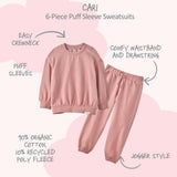 CARI 6-Piece Puff Sleeve Sweatsuit