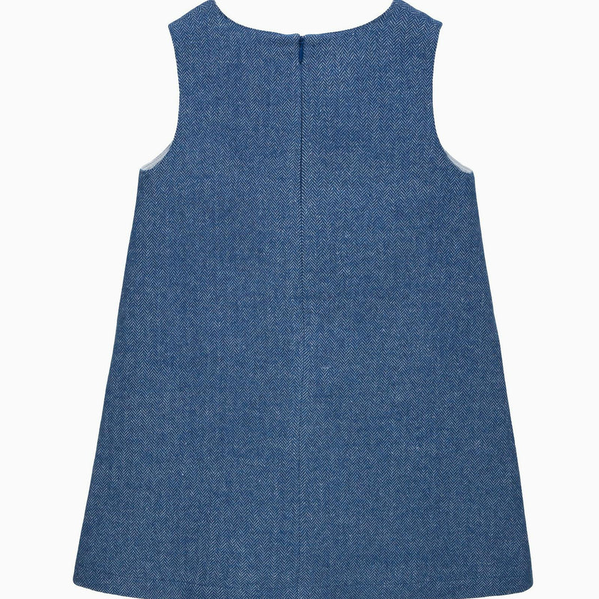 Georgina Bow Dress in Blue