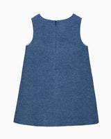 Georgina Bow Dress in Blue