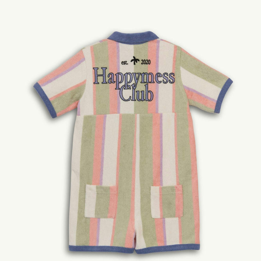 children's terry jumpsuit - tropical stripes