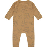Leaf Graphic Print Buttoned Romper
