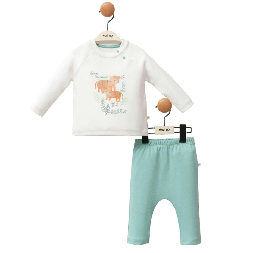 Teal Tiger Outfit Set