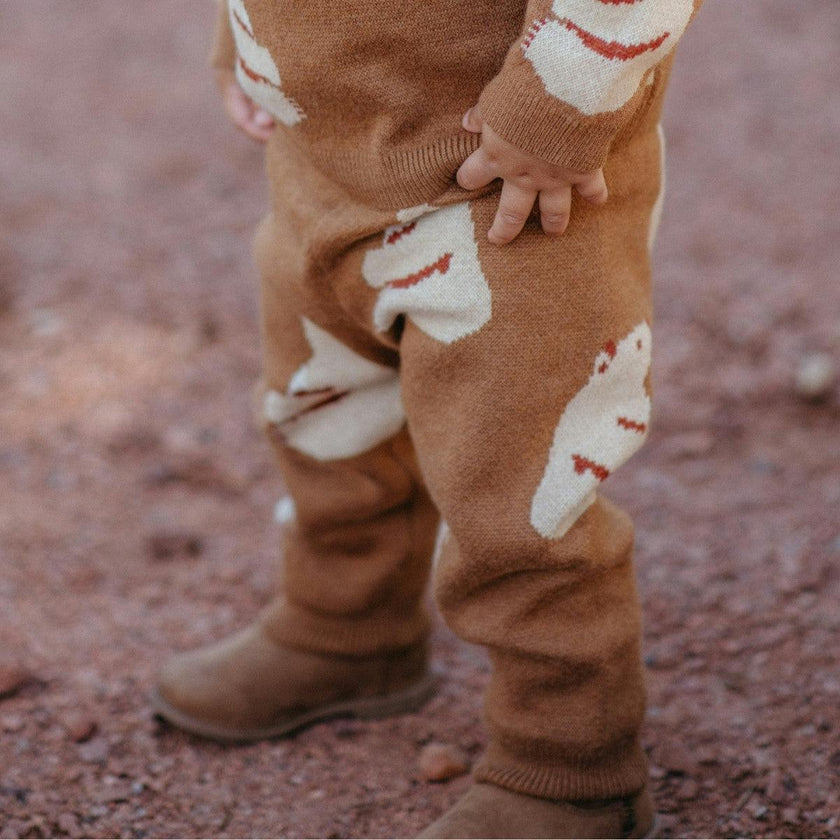 Honey Knitted Birdseye Jacquard Sweatpants