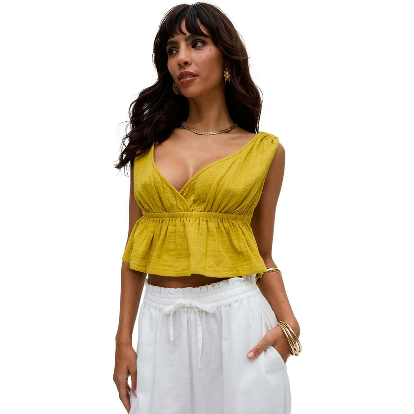 Katty Deep-V Neck Blouse