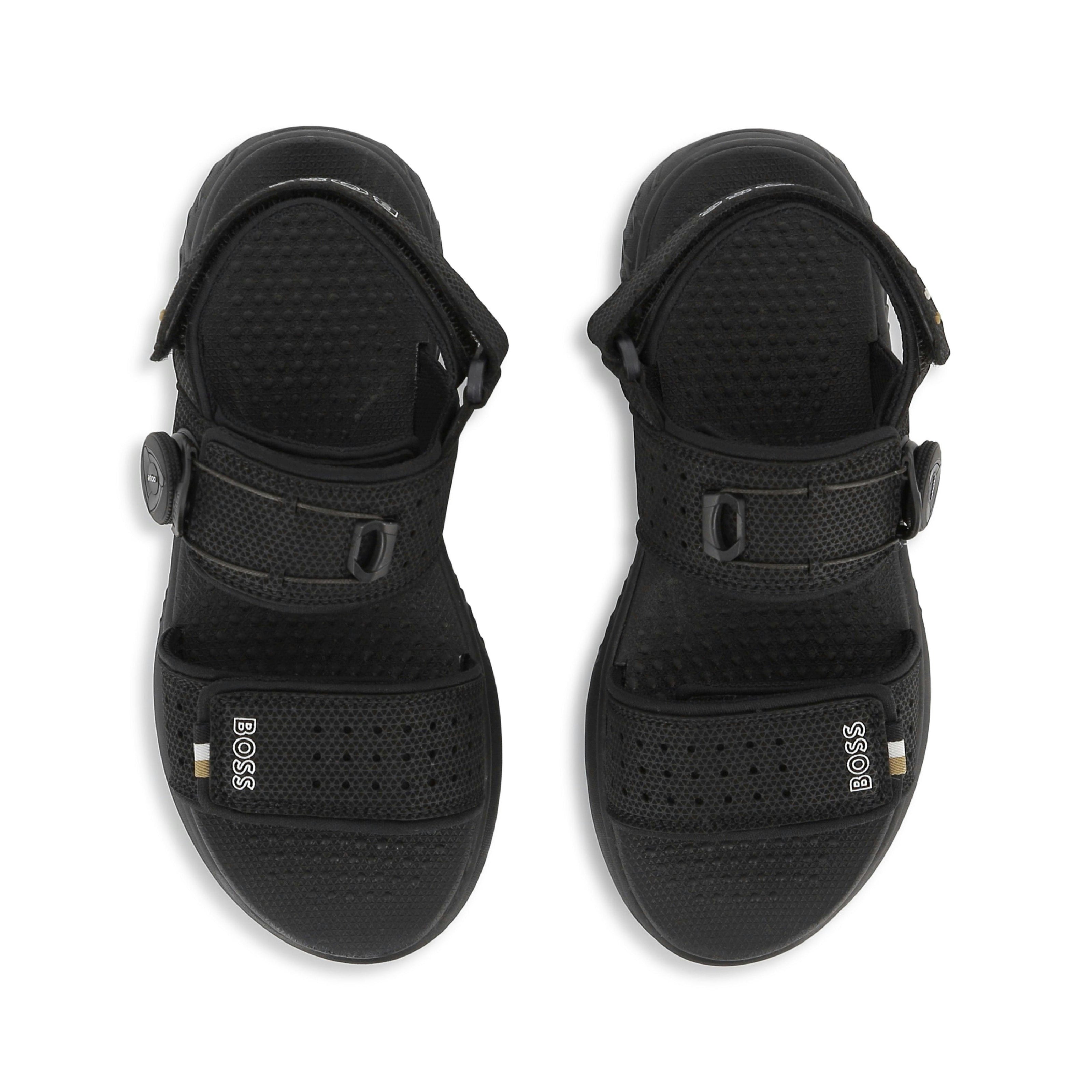 Black BOSS Sport Sandals