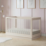 Harlow Acrylic 3-In-1 Convertible Crib With Toddler Bed Conversion Kit