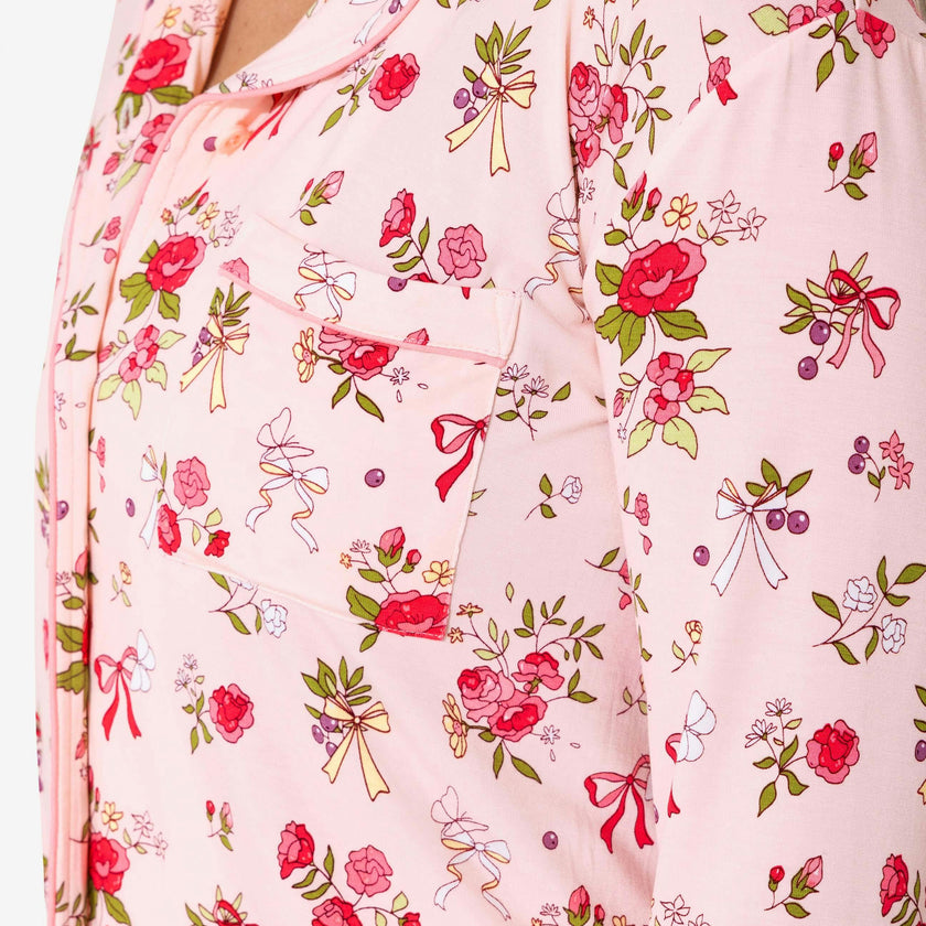 Bows & Blooms Bamboo Women's Pajama Set