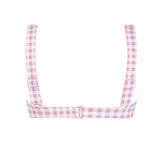 women's blush gingham cup bikini top