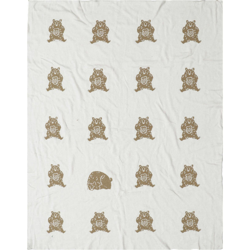 Organic Cotton Blanket, Honey Bear