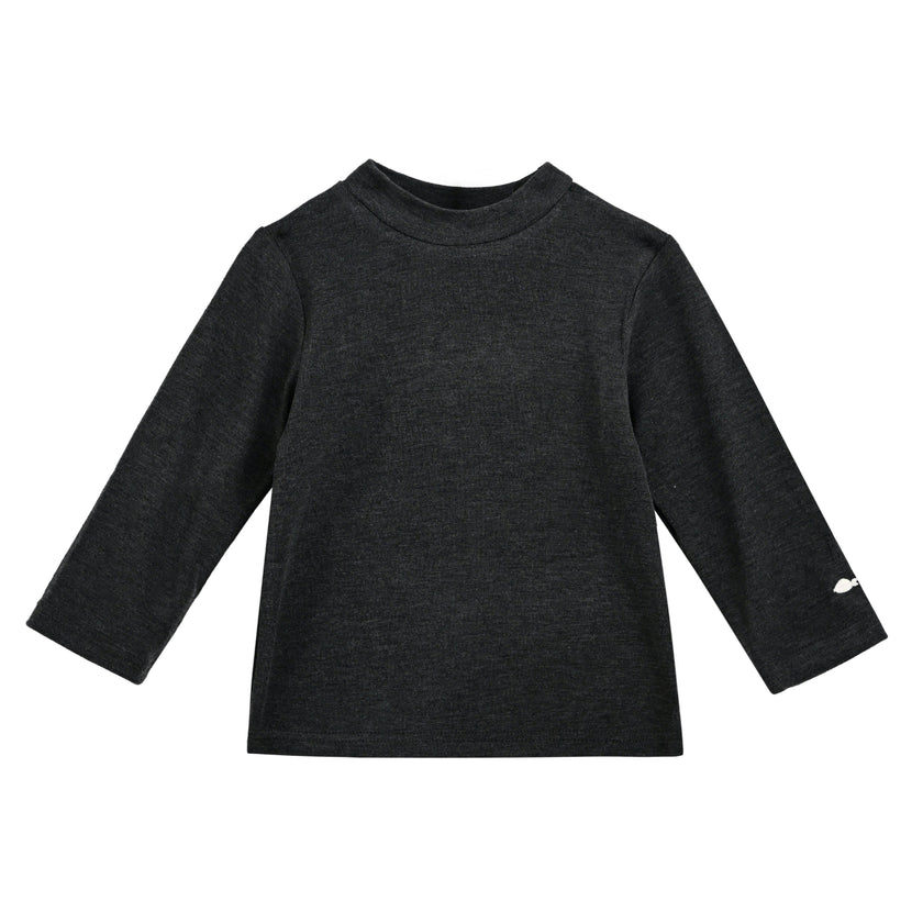 Gray Knit Long Sleeve Tee