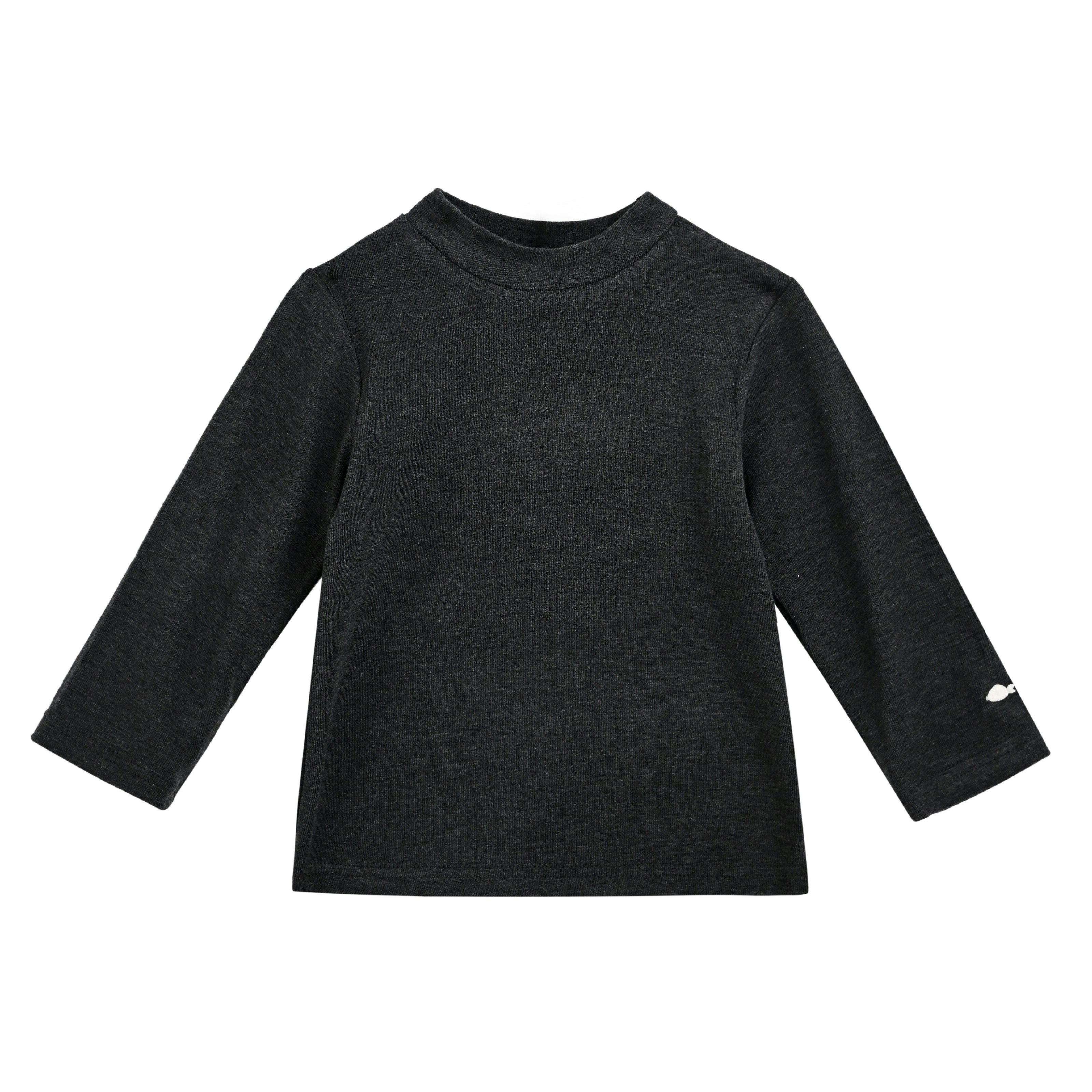 Gray Knit Long Sleeve Tee