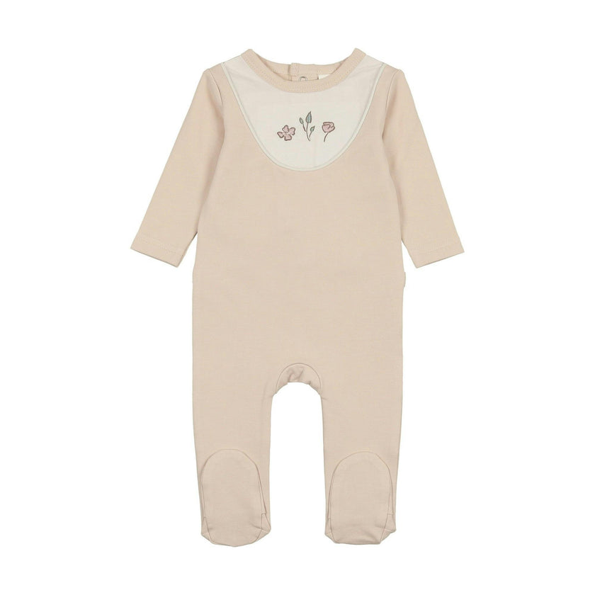 Embroidered Bib Footie and Beanie Set