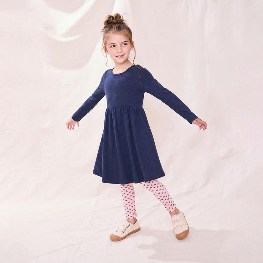 Sunny Long Sleeve Rib Dress