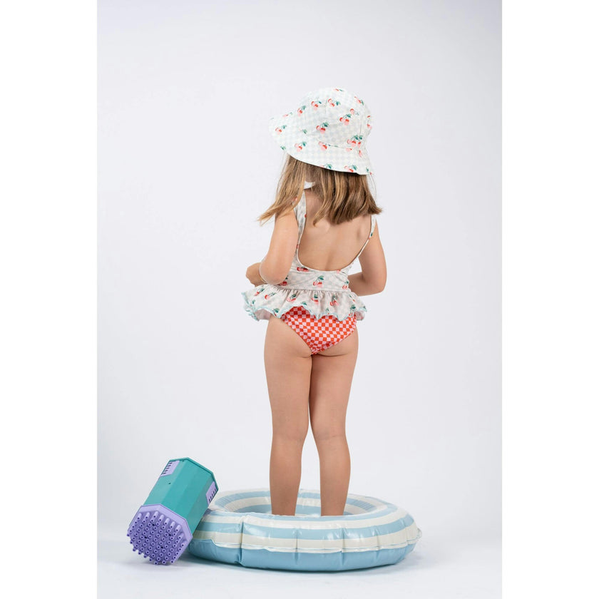 Cherries Squares Swimsuit, Multi