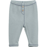Jersey Waffle Knit Elastic Waistband 2-Front Button Leggings
