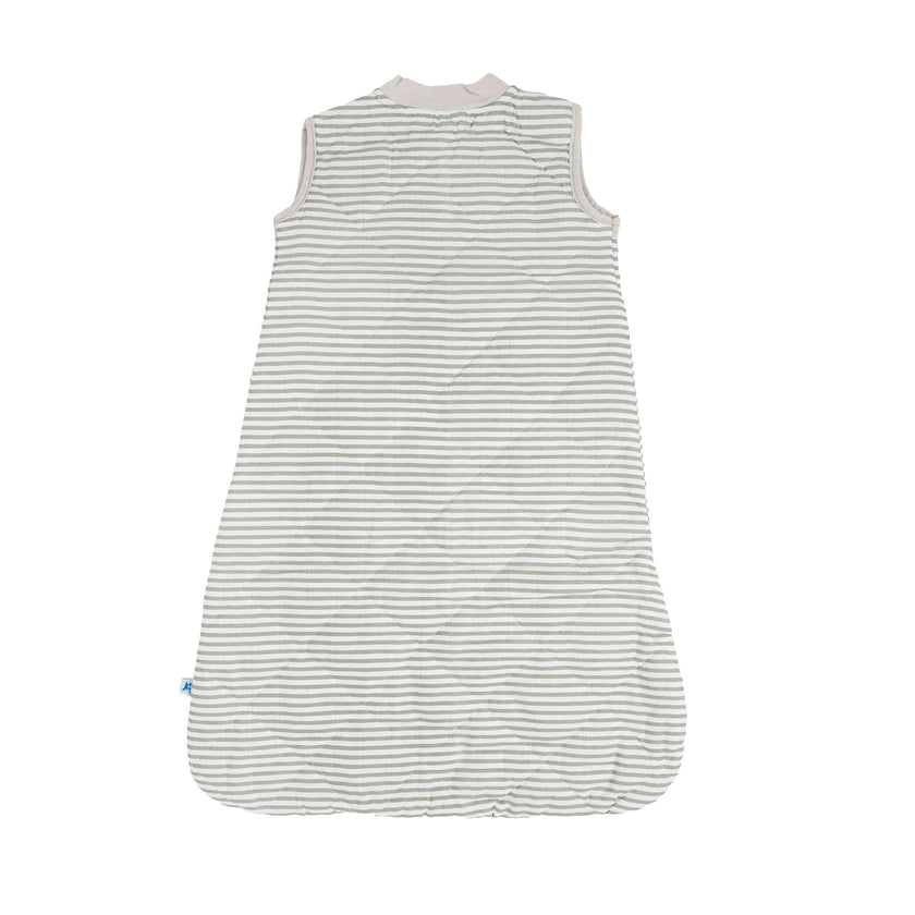 Cotton Muslin Quilted Sleep Bag - Grey Stripe