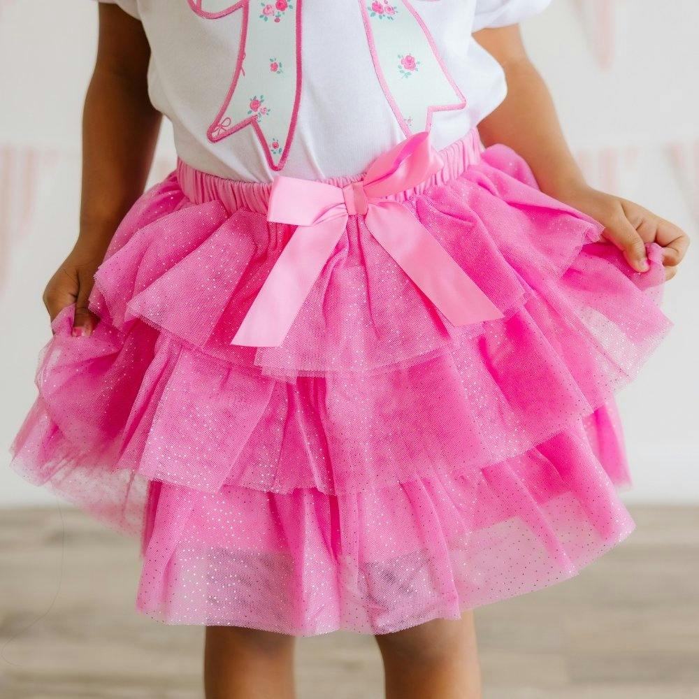 Raspberry Bow Tiered Tutu