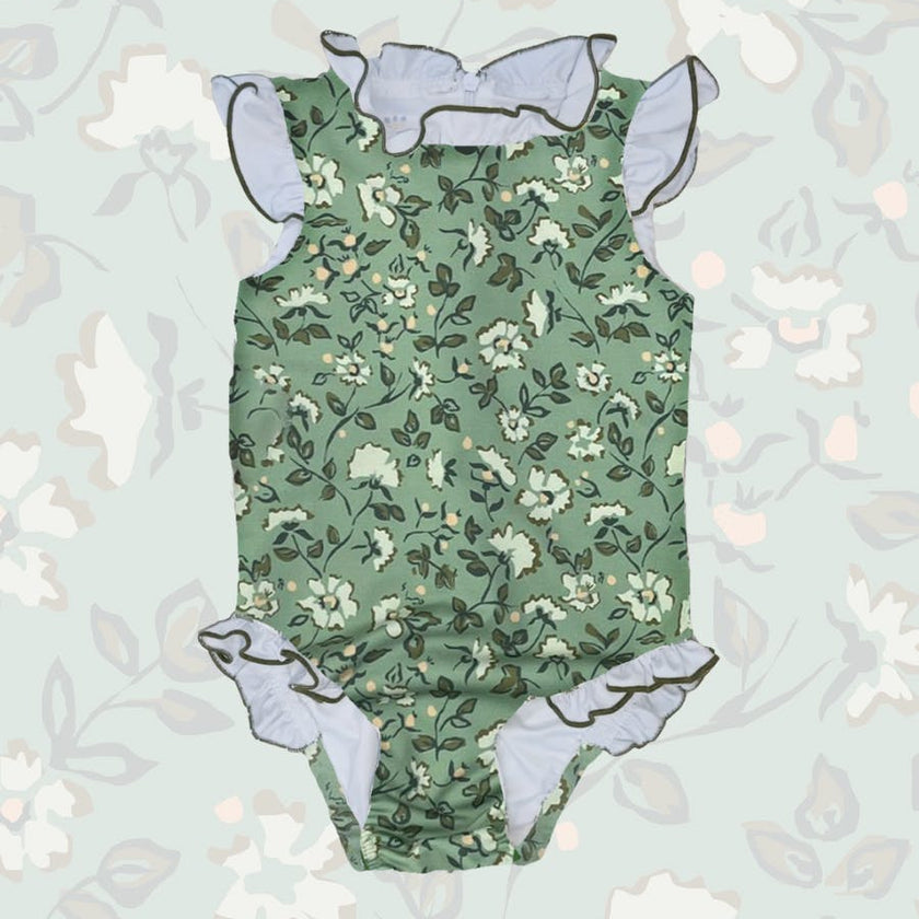 Bingley Suit in Mimosa Flower Teal